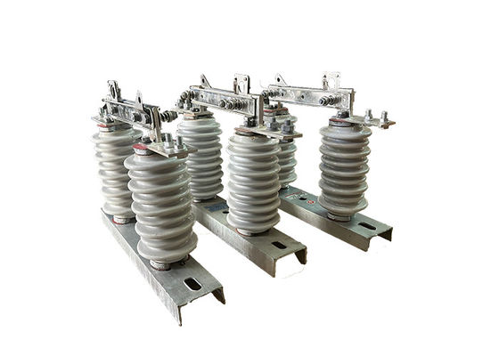 High Voltage AC Hook Stick Disconnect Switch For Substation Electrical Isolator Grey Vertical Operated Disconnect Switch