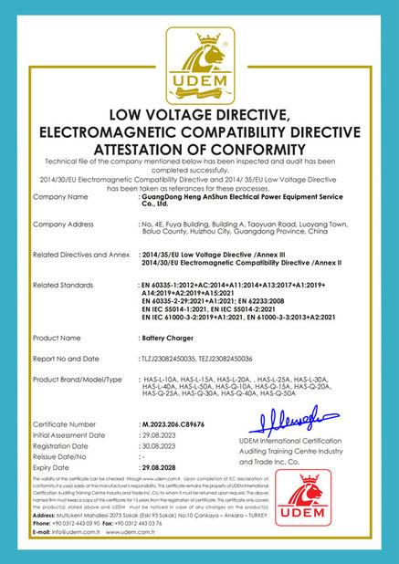 China GuangDong Heng AnShun Electrical Power Equipment Service Co., Ltd. certification